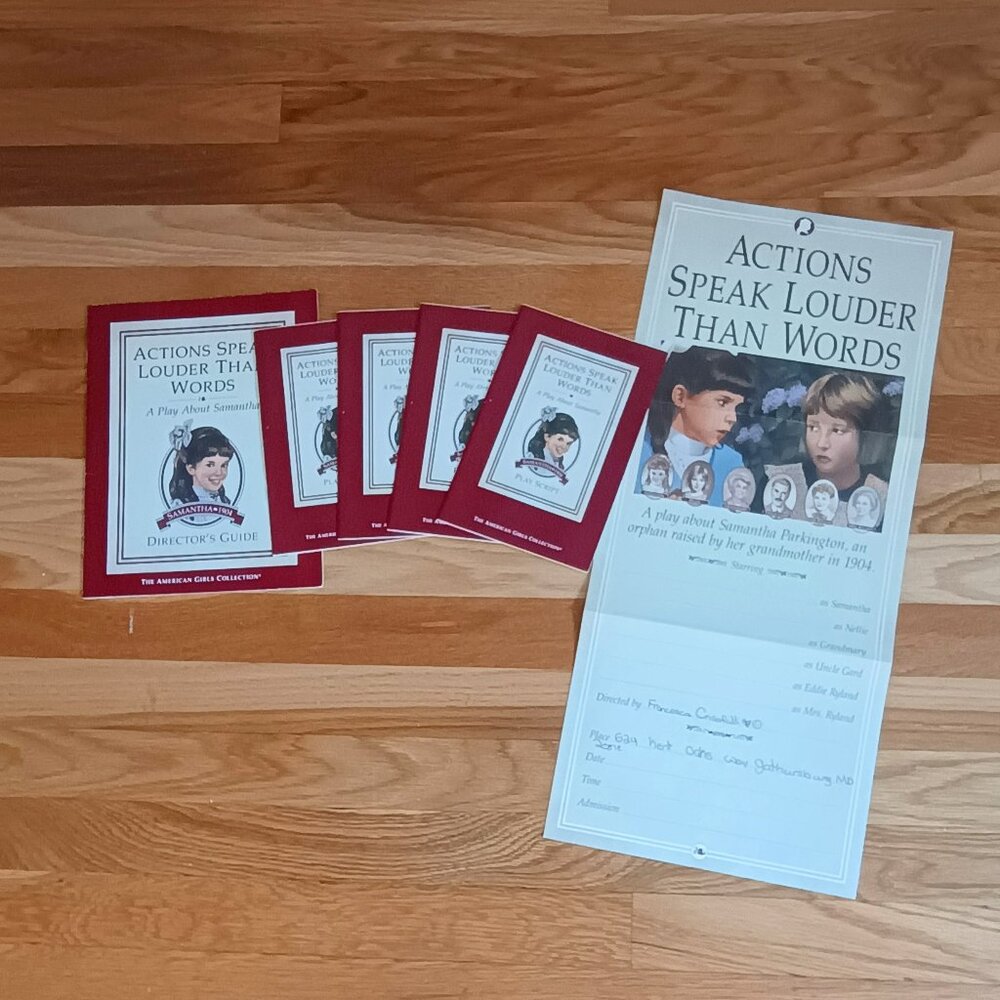 Pleasant Company American Girl Pastimes Samantha Play Script Set